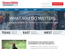Tablet Screenshot of campussafetyconference.com